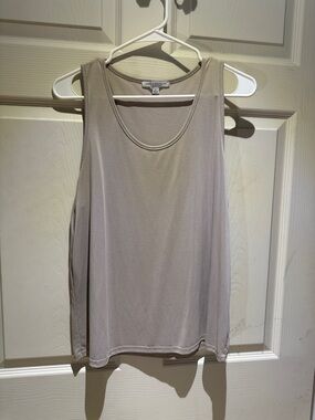 Green Envelope Taupe Scoop Neck Sleeveless Tank